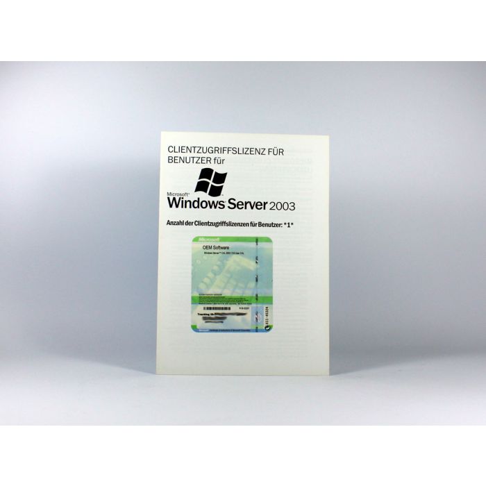 1 Zugriffslizenz (Benutzer) für Windows 2003 Server, SB, deutsch - neu