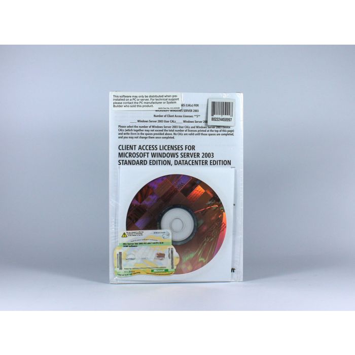 Windows 2003 Server Standard Edition R2 mit 5 Clients SB Vollversion, Multilanguage