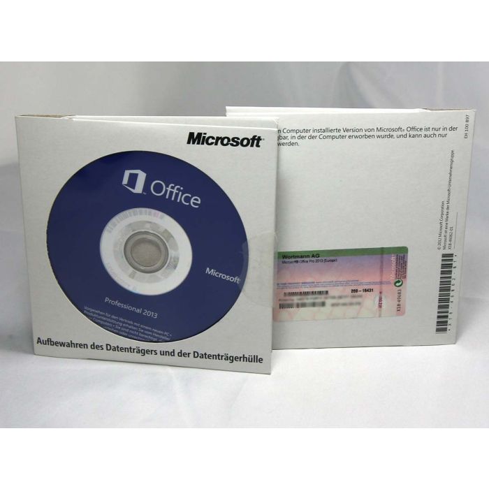 Office 2013 Professional Vollversion mit DVD (gelabelt), deutsch