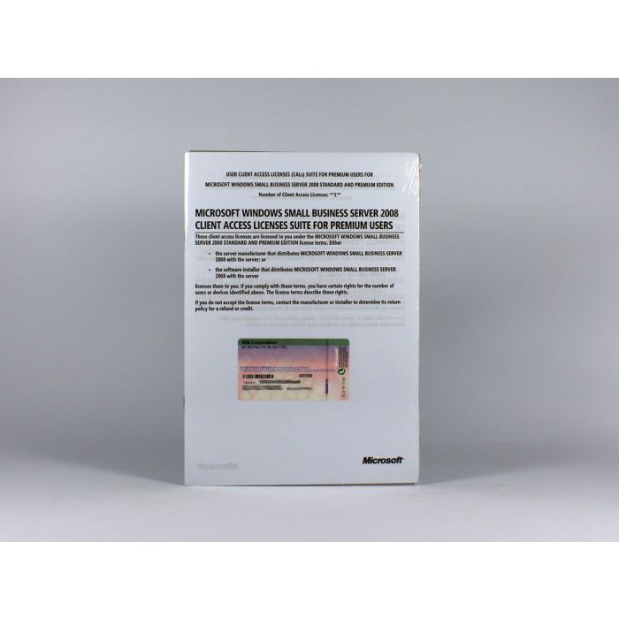 1 Zugriffslizenz (Benutzer) für Windows Small Business Server 2008 PREMIUM, IBM - neu