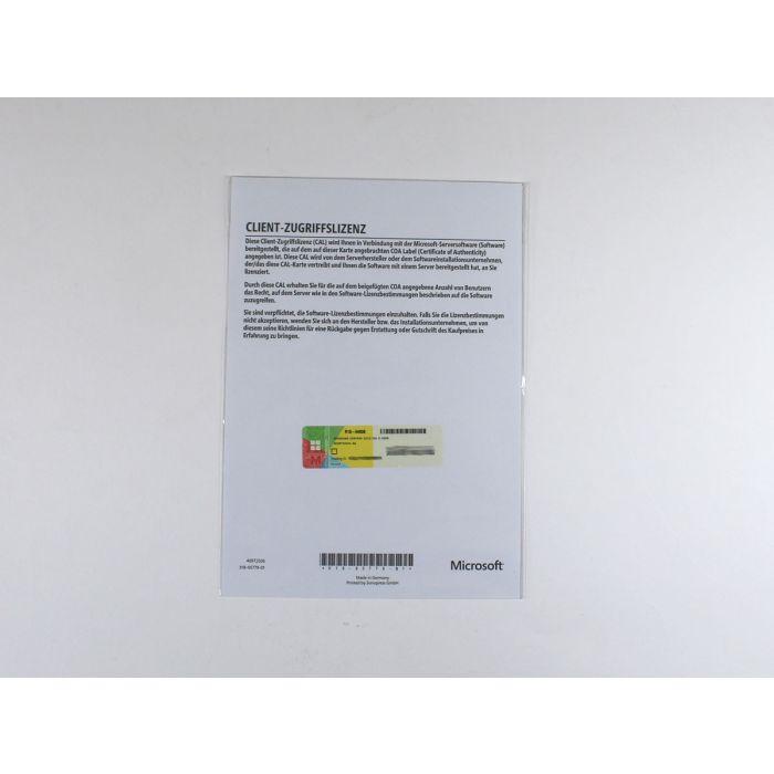 5 Zugriffslizenzen (Benutzer) für Windows 2016 Server, OEM (Wortmann) 5 Zugriffslizenzen (Benutzer) für Windows 2016 Server, OEM (Wortmann)