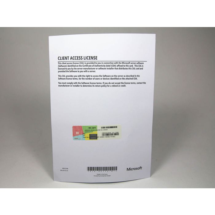 5 RDS-Zugriffslizenzen (Geräte) für Windows 2016, Wortmann-OEM