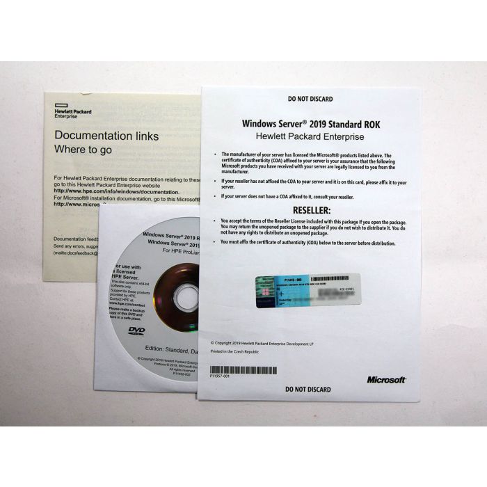 Windows 2019 Server Standard Edition HP-ROK, englisch (für bis zu 16 Kerne) Windows 2019 Server Standard Edition HP-ROK, englisch (für bis zu 16 Kerne)