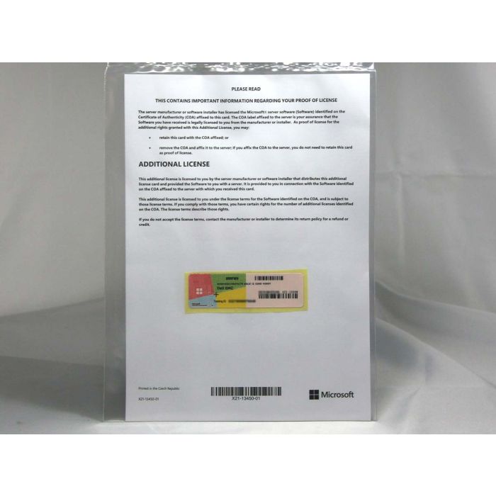 Windows 2019 Server Datacenter Edition, Additional License (Dell), (+2 Kerne) - neu Windows 2019 Server Datacenter Edition, Additional License (Dell), (+2 Kerne) - neu