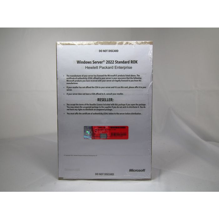 Windows 2022 Server Standard Edition HP-ROK MUI (für bis zu 16 Kerne) - neu Windows 2022 Server Standard Edition HP-ROK MUI (für bis zu 16 Kerne) - neu