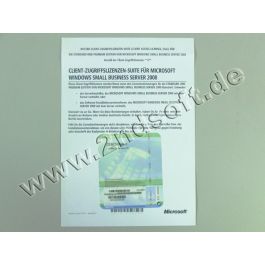 5 Zugriffslizenzen (Benutzer) für Windows Small Business Server 2008 Standard, SB - neu