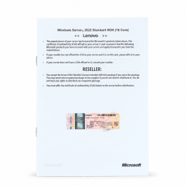Windows 2022 Server Standard Edition Lenovo-ROK (für bis zu 16 Kerne)